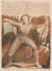 The First Book of Urizen, Plate 17, 8. The Globe of Life Blood Trembled.... (Bentley 18)